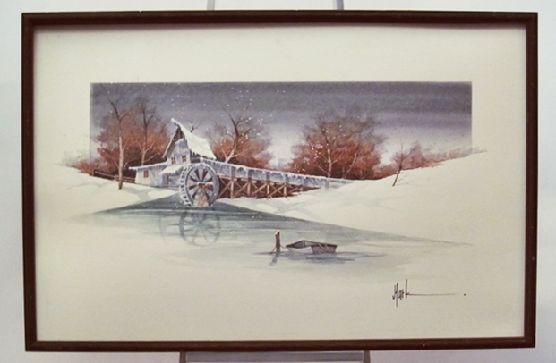 Original Signed and Framed Mark Polomchak Watercolor