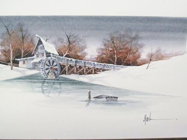 Original Signed and Framed Mark Polomchak Watercolor