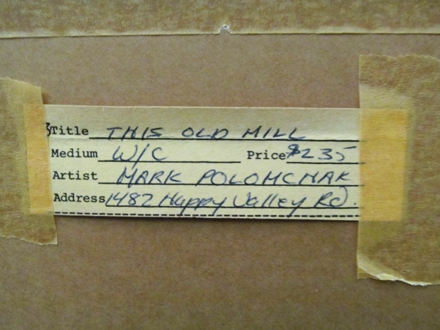 Original Signed and Framed Mark Polomchak Watercolor