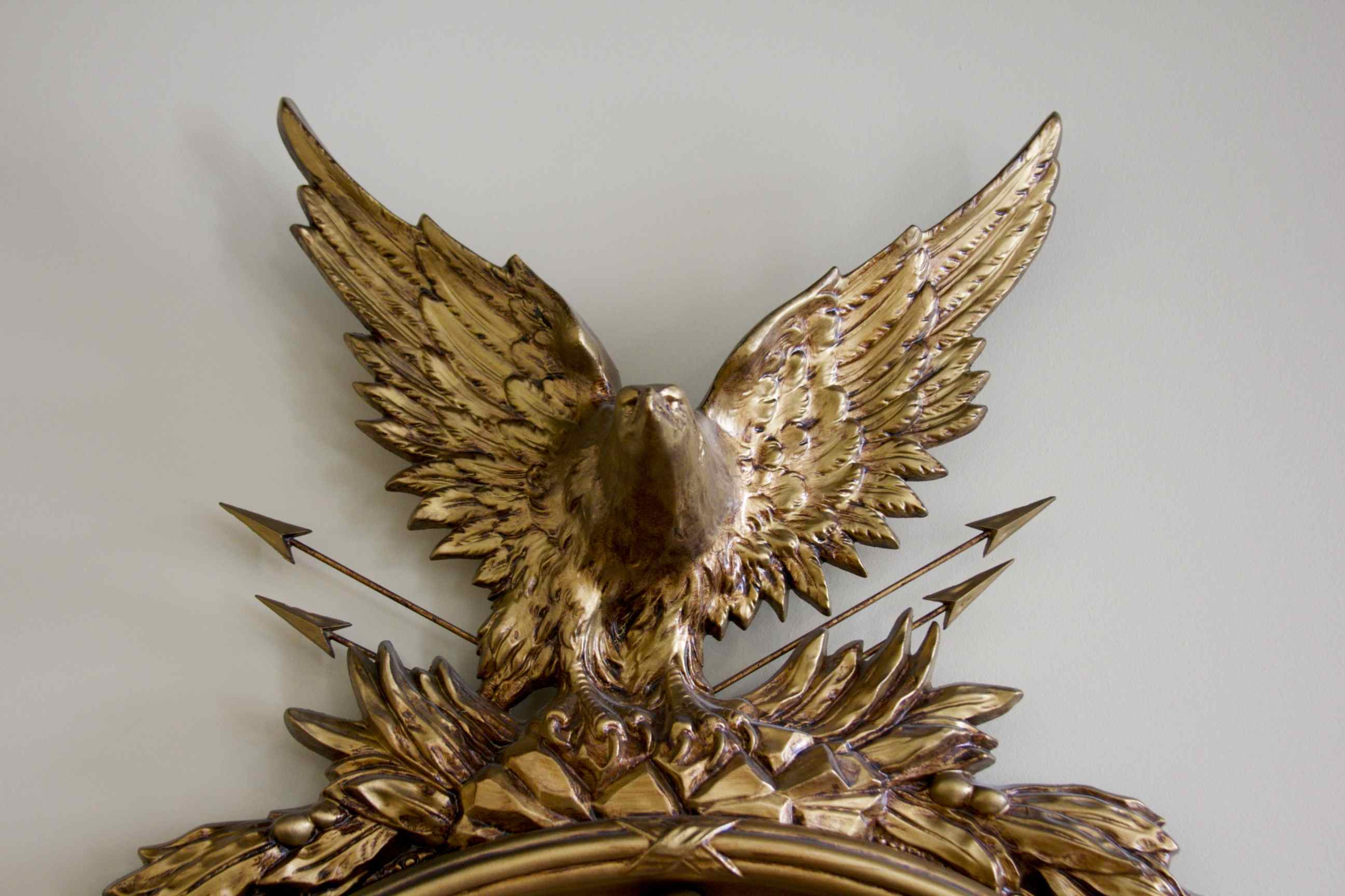 Girandole Federalist Convex Mirror w/ American Eagle Molded Reproduction