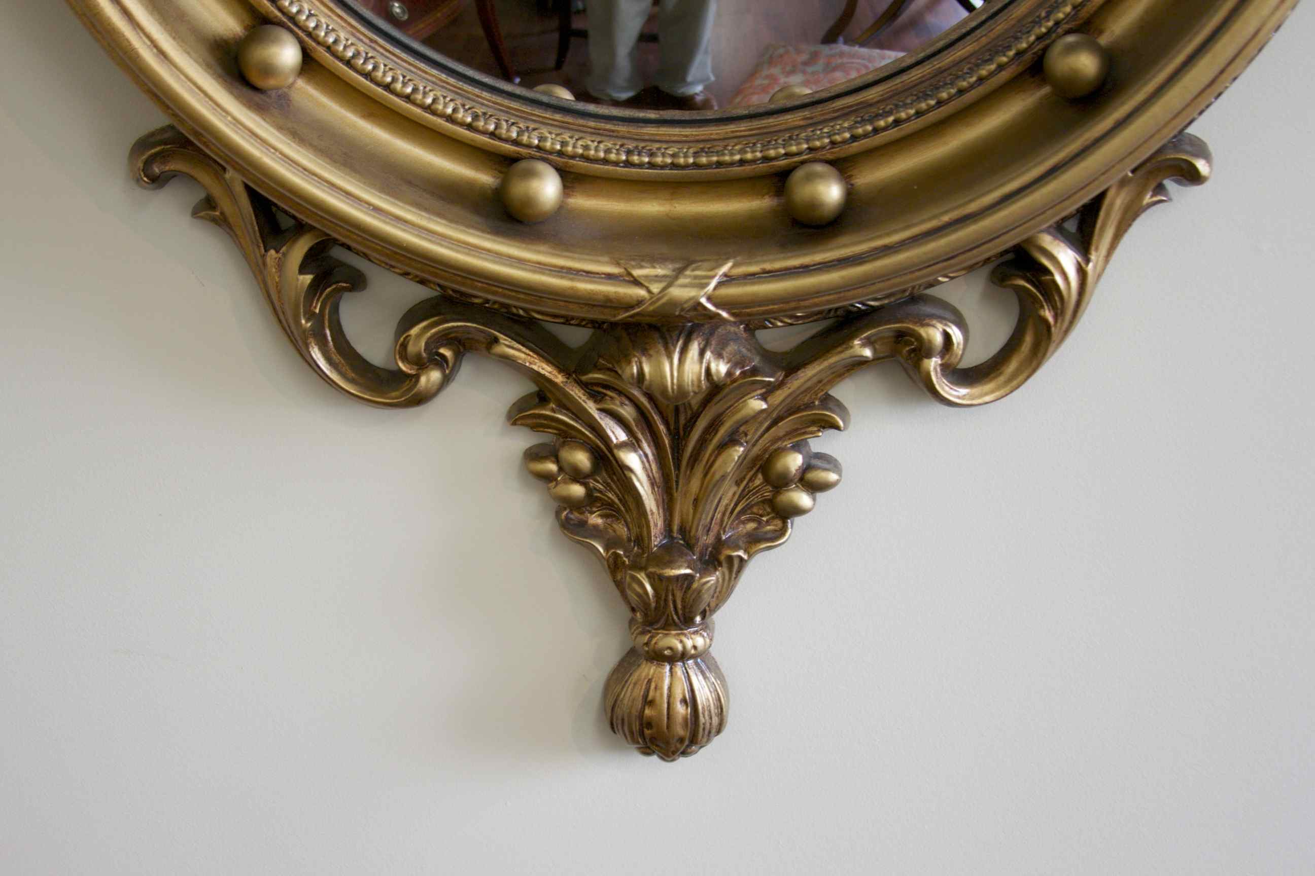 Girandole Federalist Convex Mirror w/ American Eagle Molded Reproduction