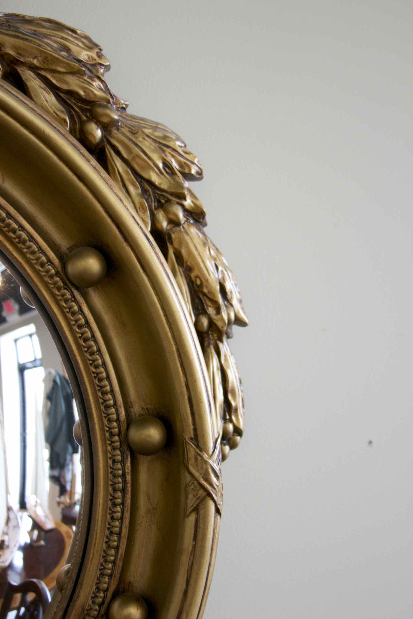 Girandole Federalist Convex Mirror w/ American Eagle Molded Reproduction