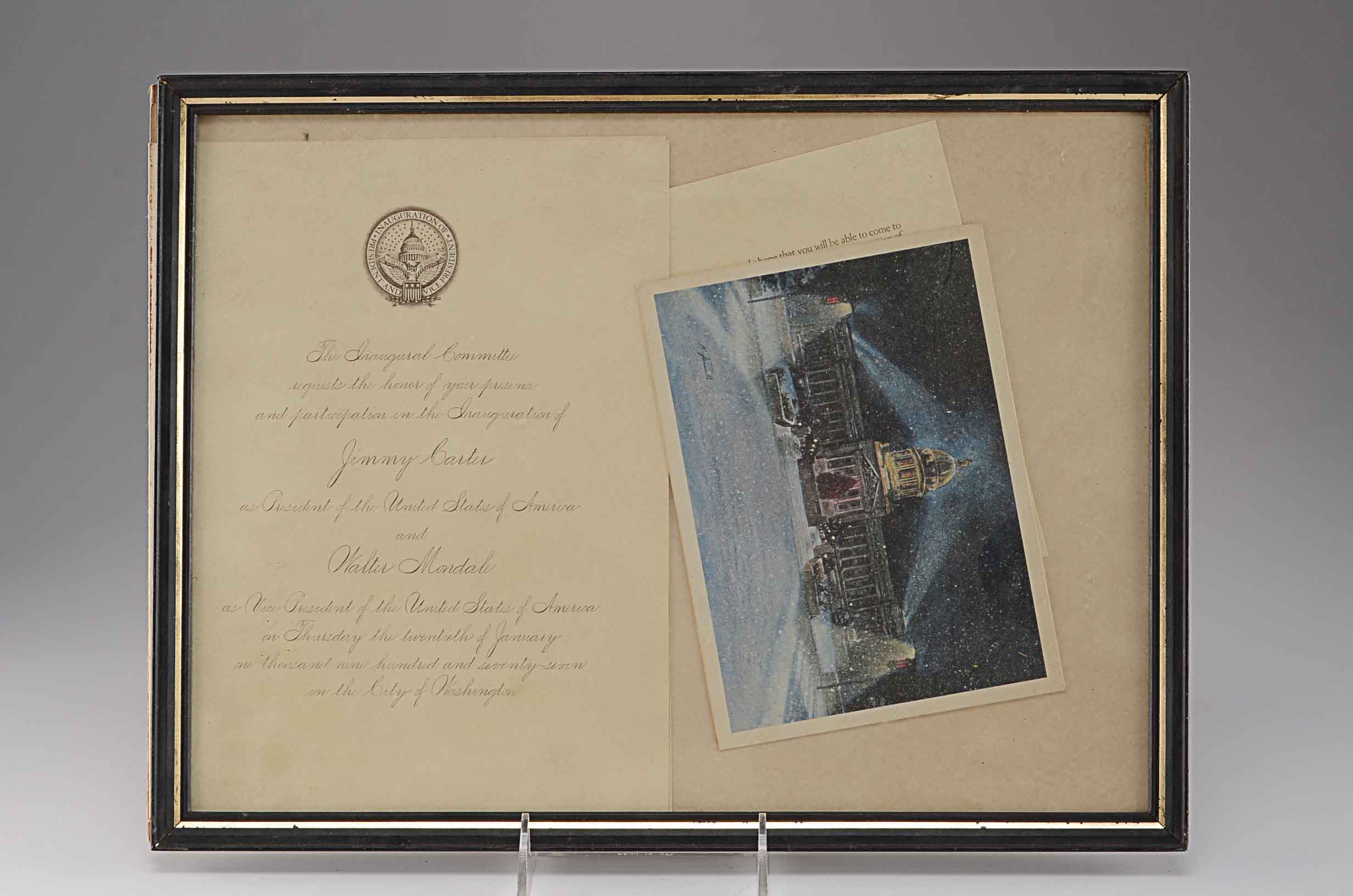 Circa 1977, Invitation To The Inauguration Of Jimmy Carter 