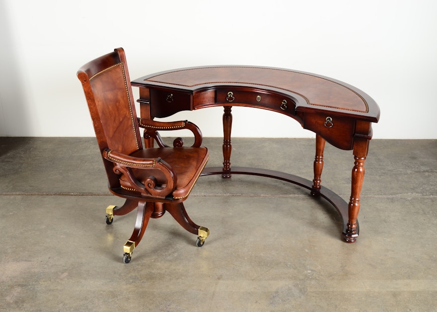 Pulaski Furniture Company Half Moon Desk and Chair
