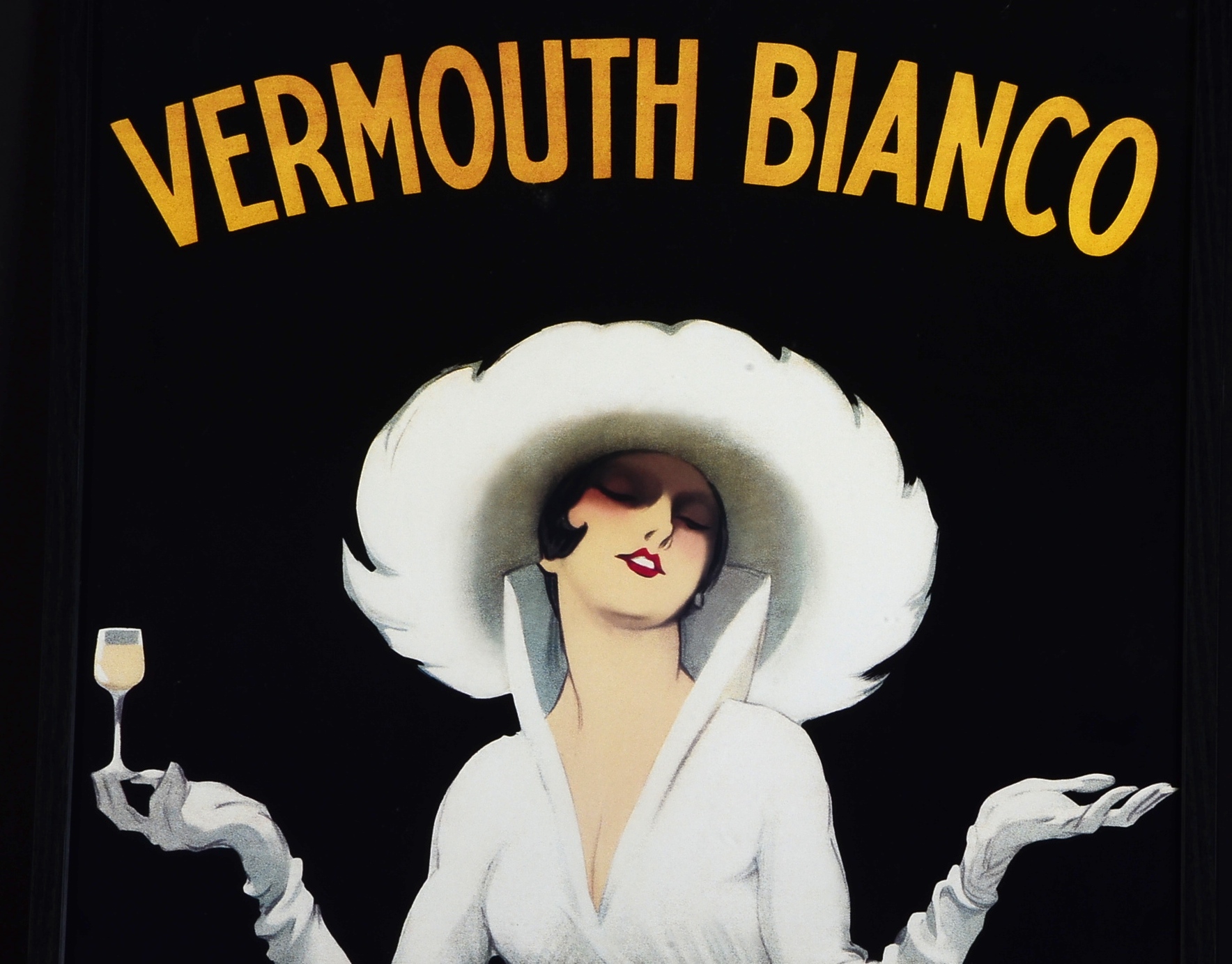Framed Vermouth Bianco Art Poster, Marcello Dudovich Reproduction