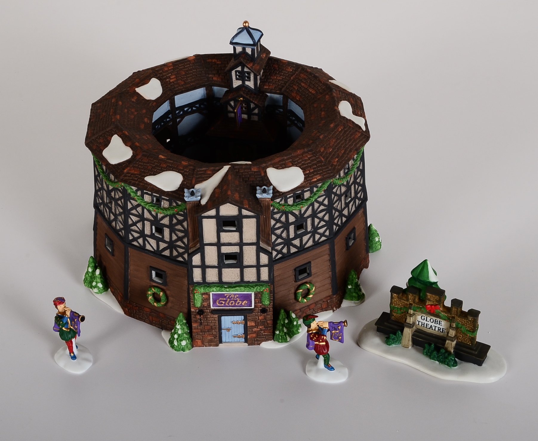 Porcelain Dickens Village Old Globe Theatre