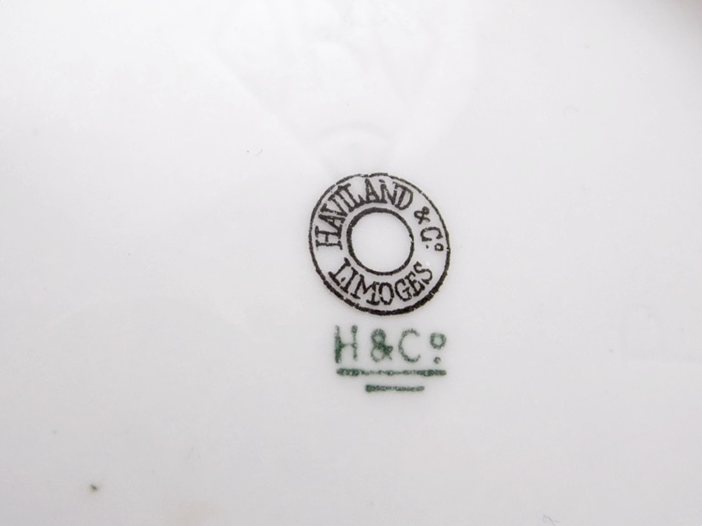 A Delightful Vintage Haviland Limoges Pitcher with a Rope Handle and Three Cups