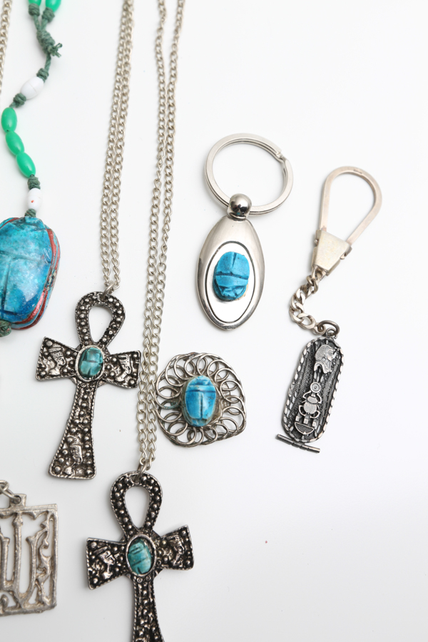 Egyptian Silvertone Jewelry