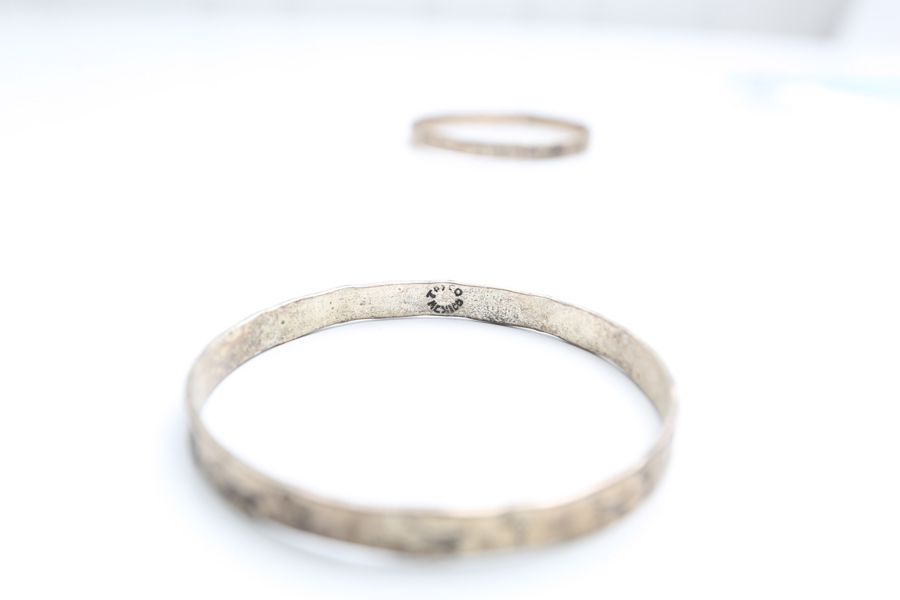 Two Sterling Silver Bangle Bracelets