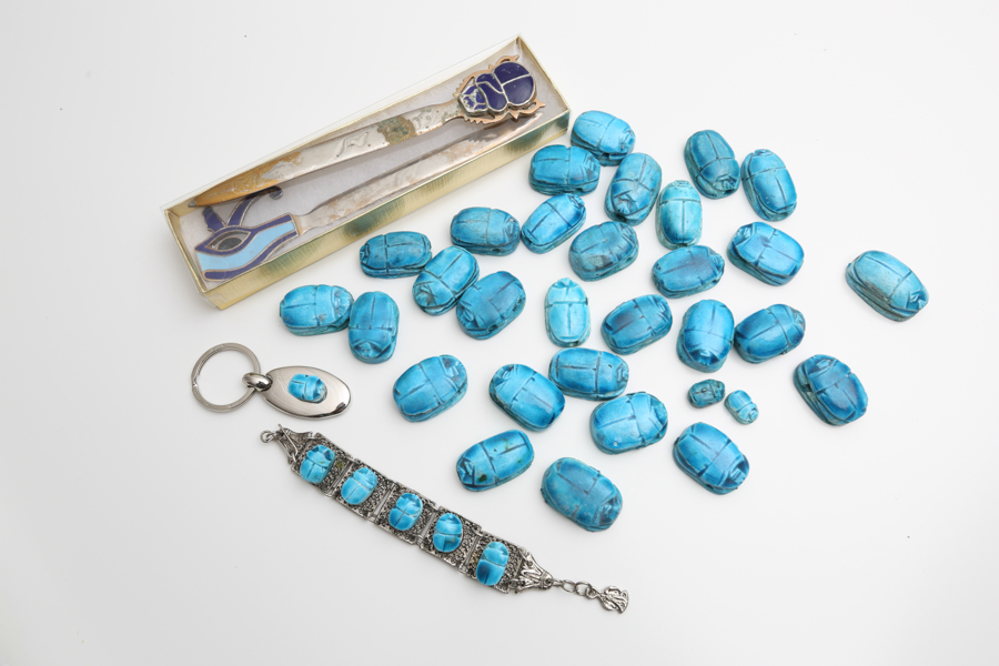 Egyptian Scarab Bead Group