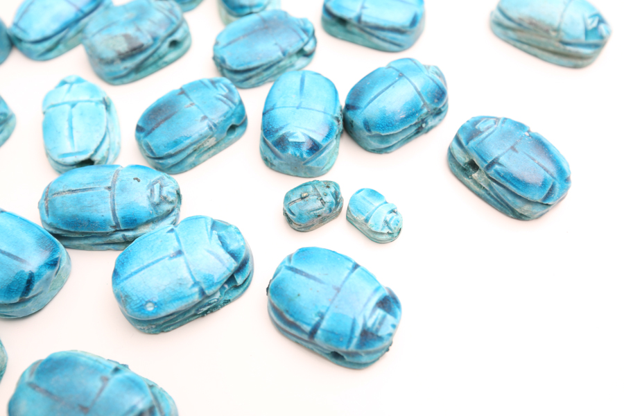 Egyptian Scarab Bead Group