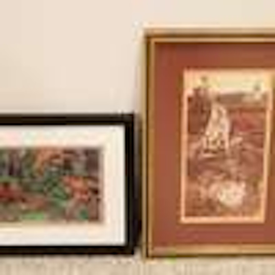 Signed Angelico Jones Art and Silk Painting Print by Susan Patricia