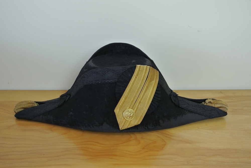 US Navy Officer's Bicorn Hat and Epauletts 1898