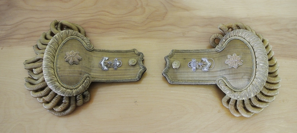 US Navy Officer's Bicorn Hat and Epauletts 1898