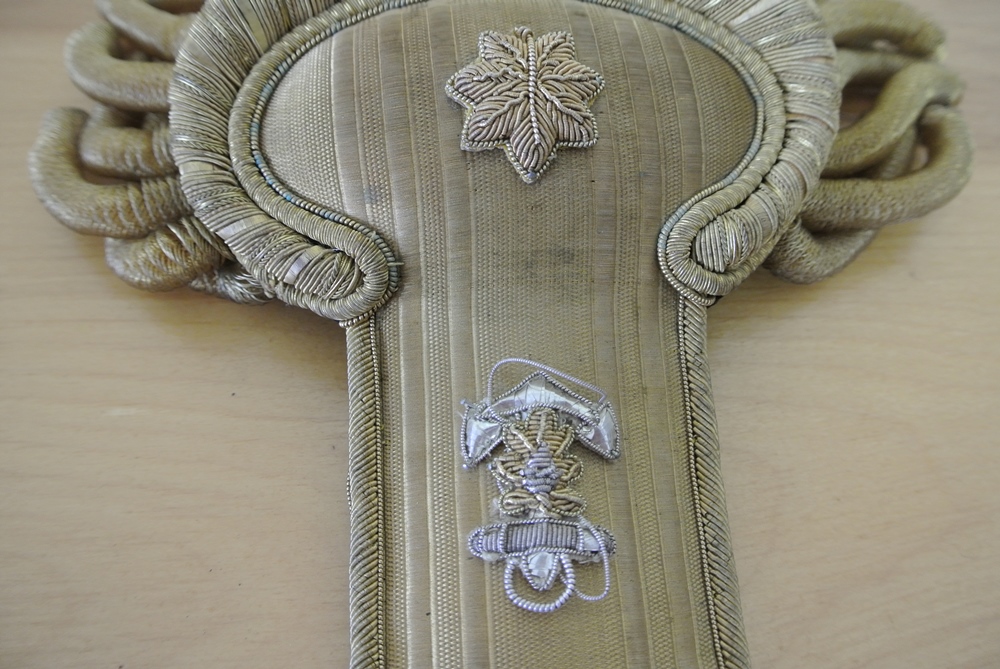 US Navy Officer's Bicorn Hat and Epauletts 1898