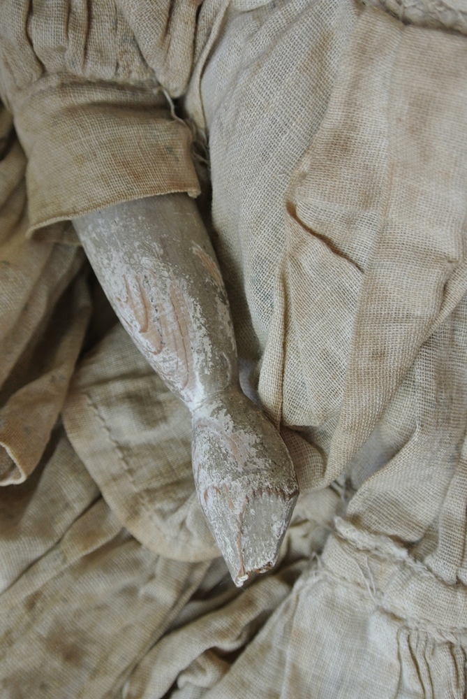 Large 1800s Penny Wooden Doll