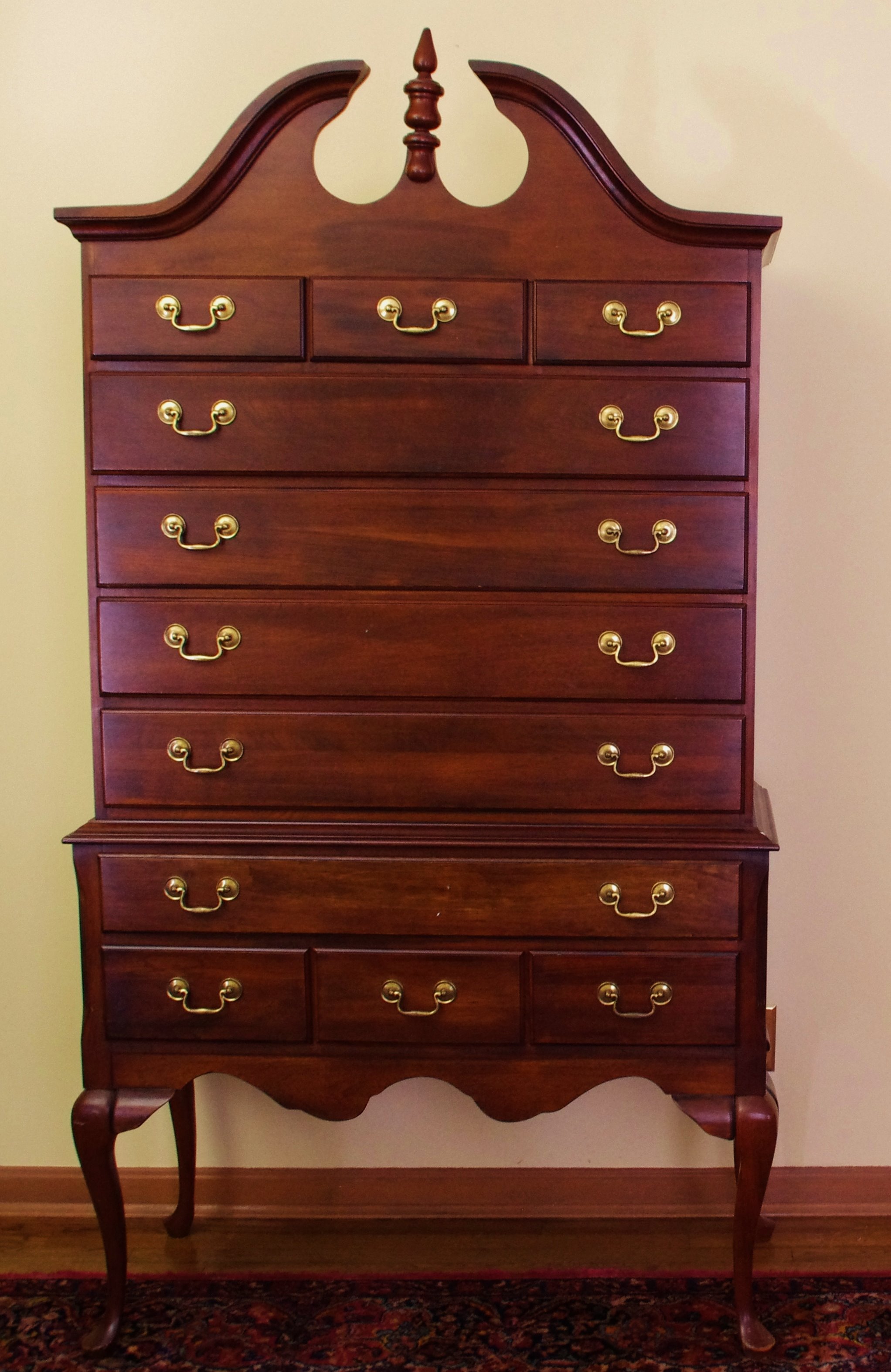 Cresent Fine Furniture #719 Mahogany Highboy Chest of Drawers