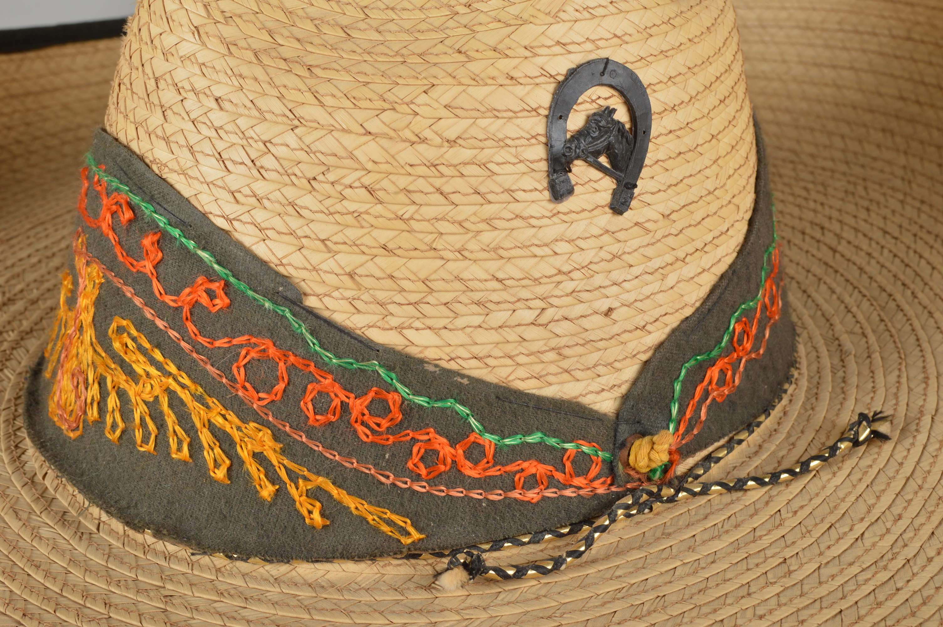 Vintage Natural Straw Sombrero