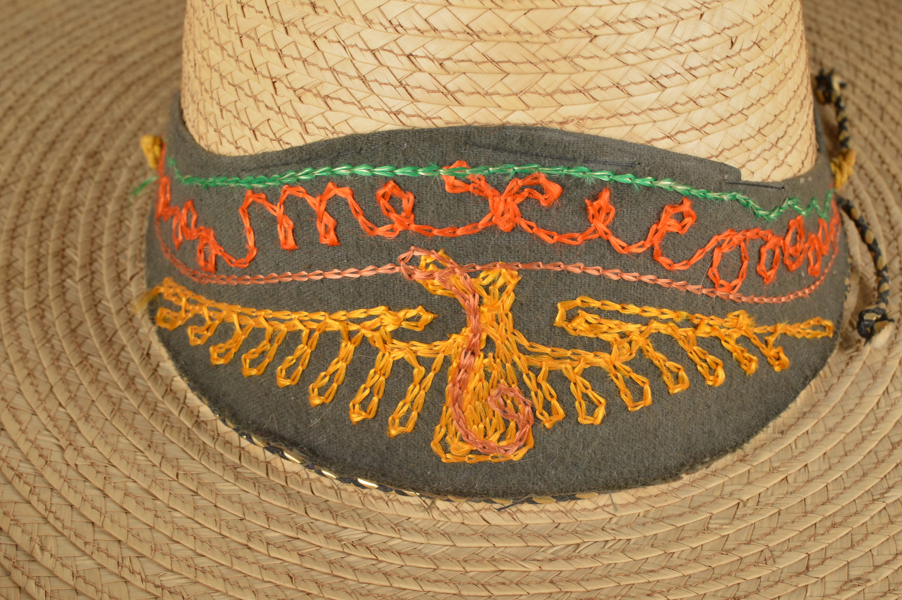 Vintage Natural Straw Sombrero