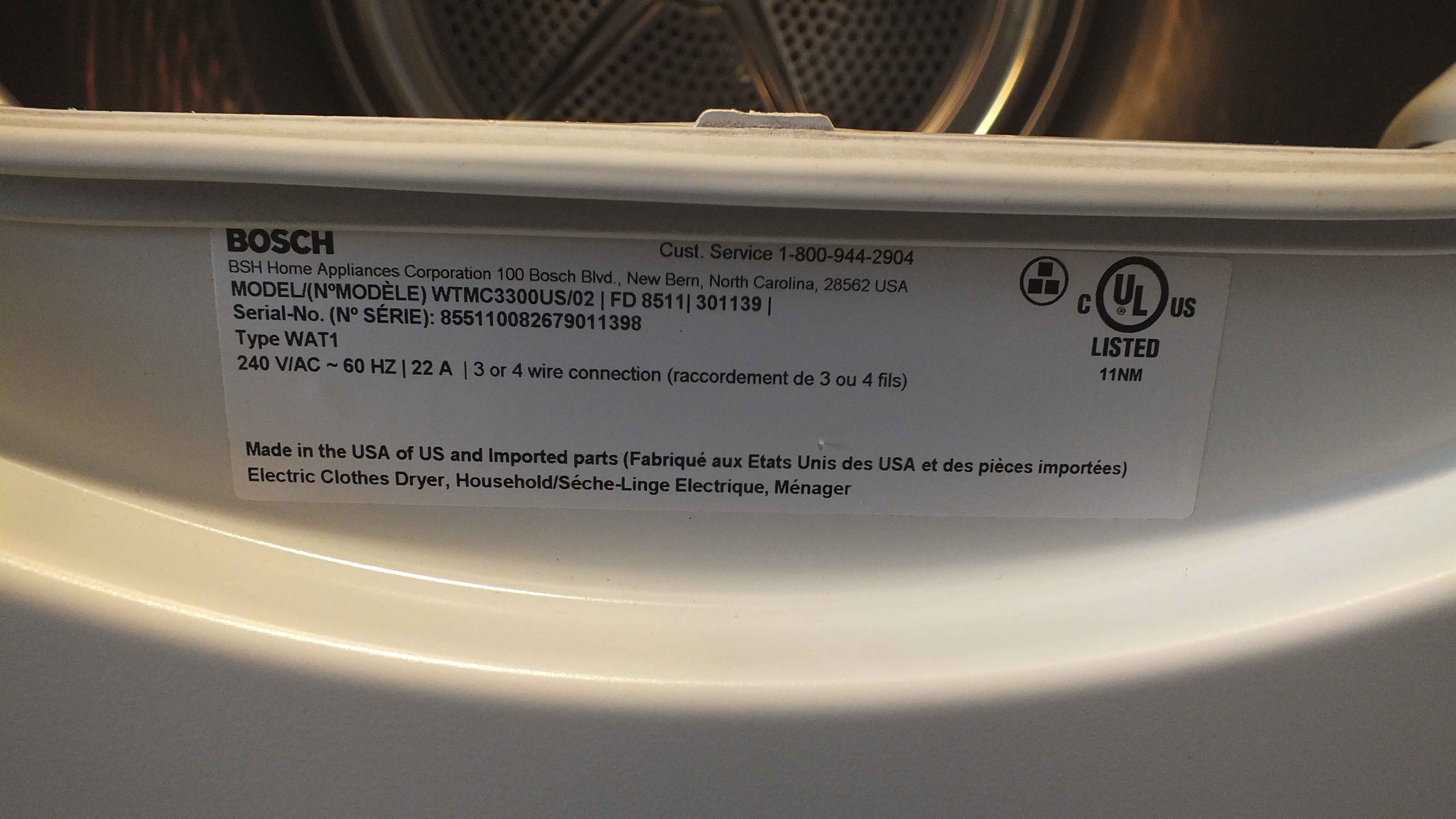 Bosch Washer and Dryer