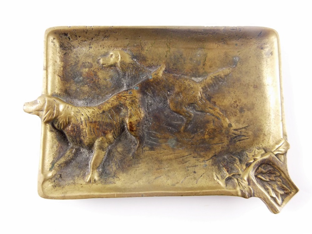 A Vintage Brass Ash Receiver Tourist Souvenir from Jamestown Virginia 