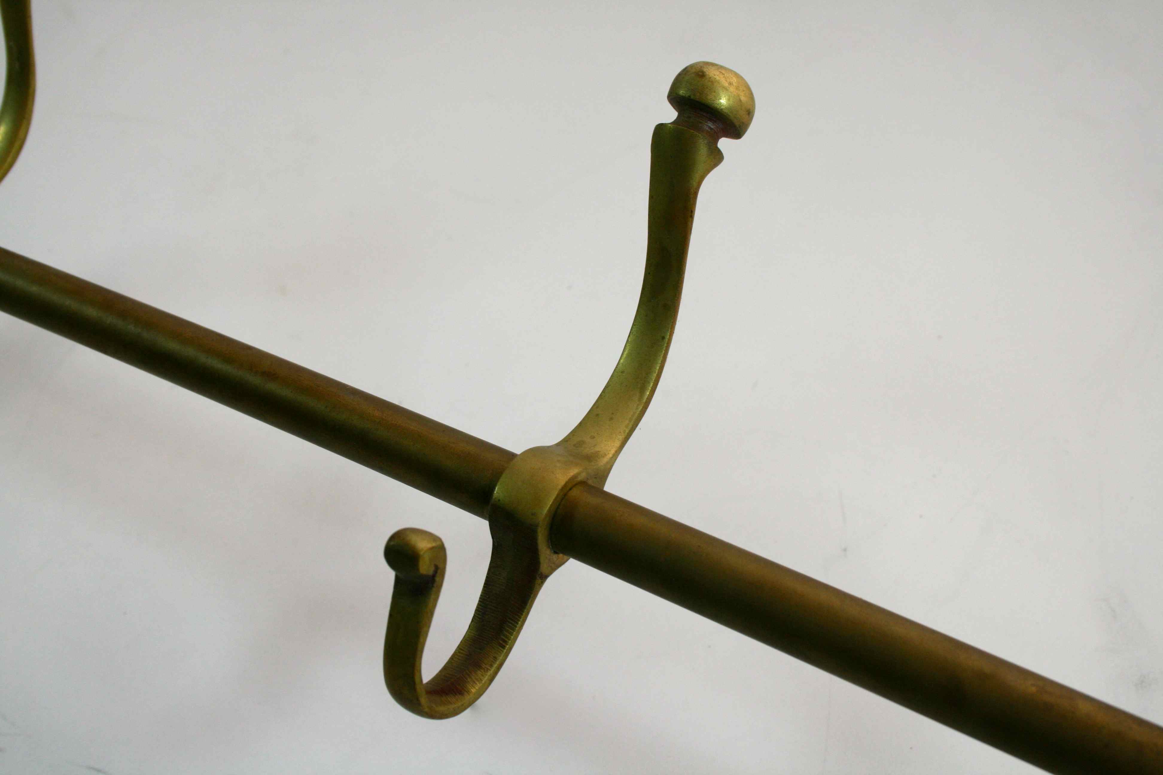 Vintage Brass Horse Head Coat Rack