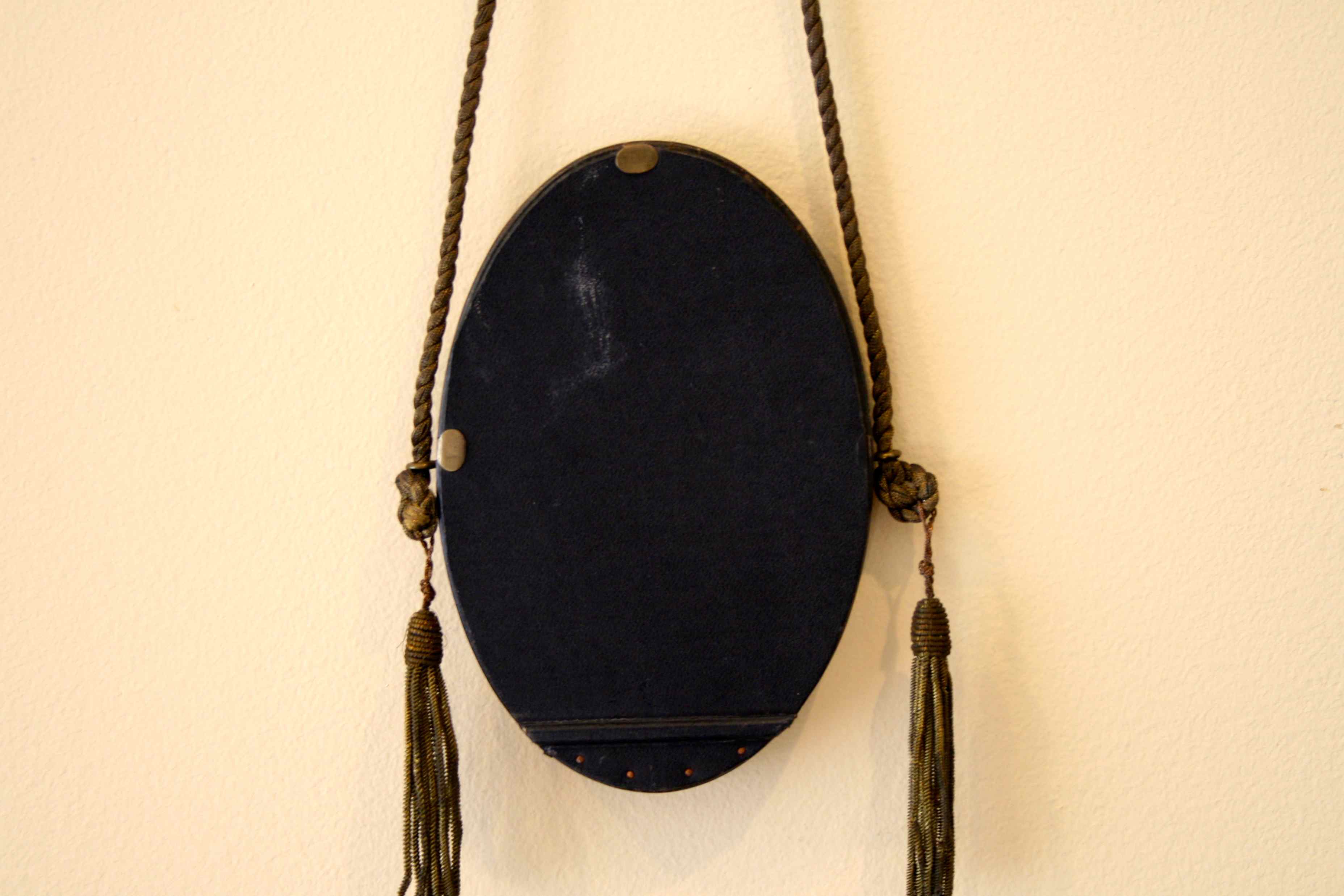 Antique Hanging Oval Shadow Box