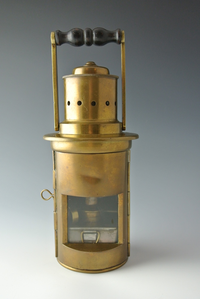 Late 1800s Binnacle Oil Lamp for Viewing Ship's Compass