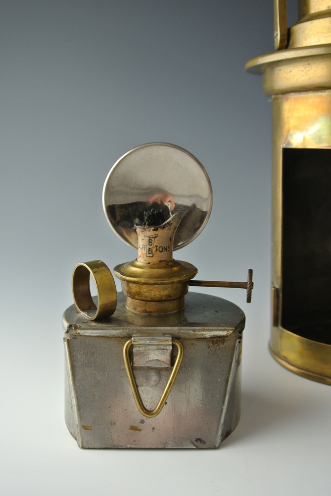 Late 1800s Binnacle Oil Lamp for Viewing Ship's Compass