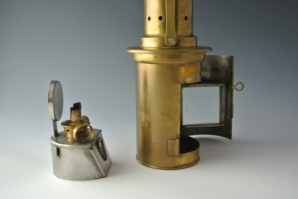 Late 1800s Binnacle Oil Lamp for Viewing Ship's Compass