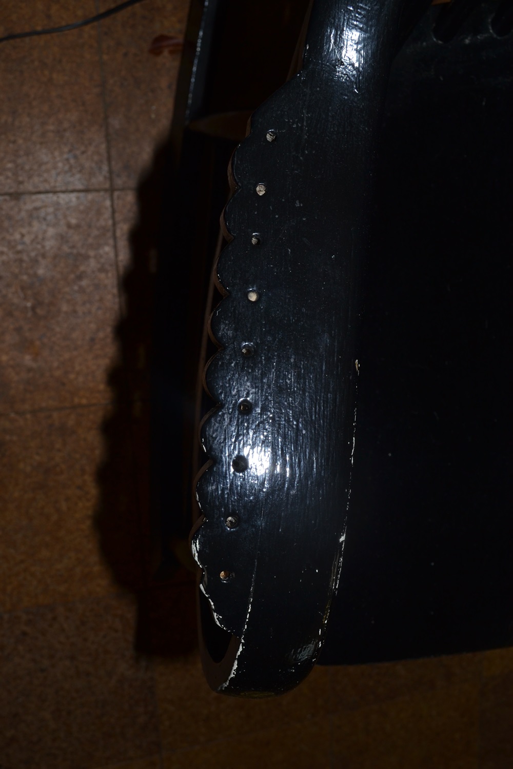 Vintage Tall-Back Painted Rocking Chair