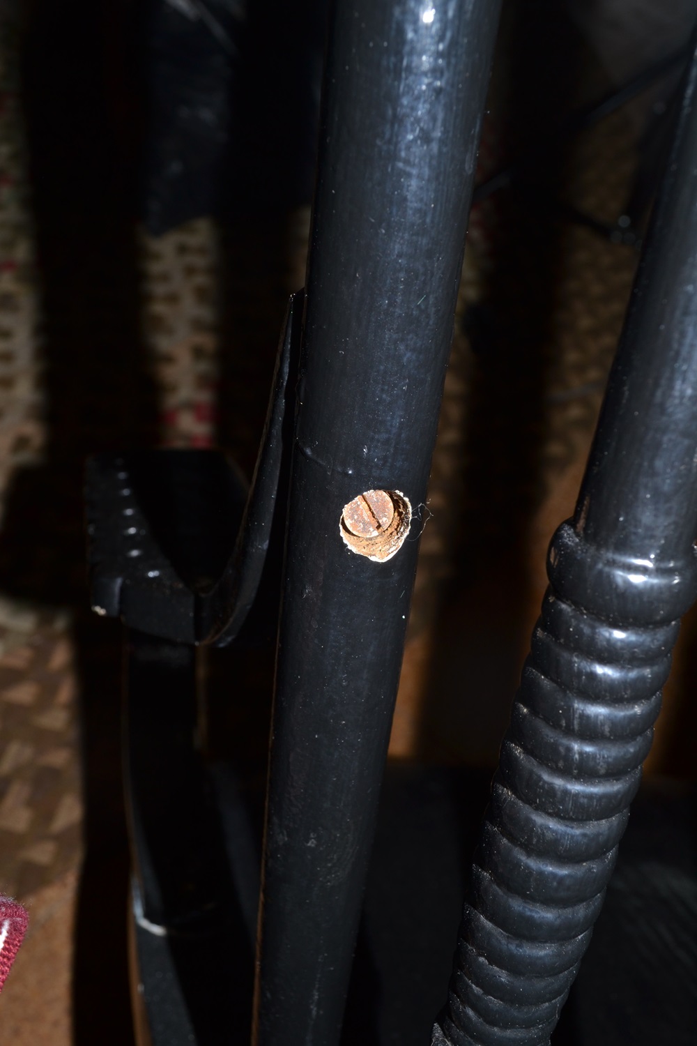 Vintage Tall-Back Painted Rocking Chair