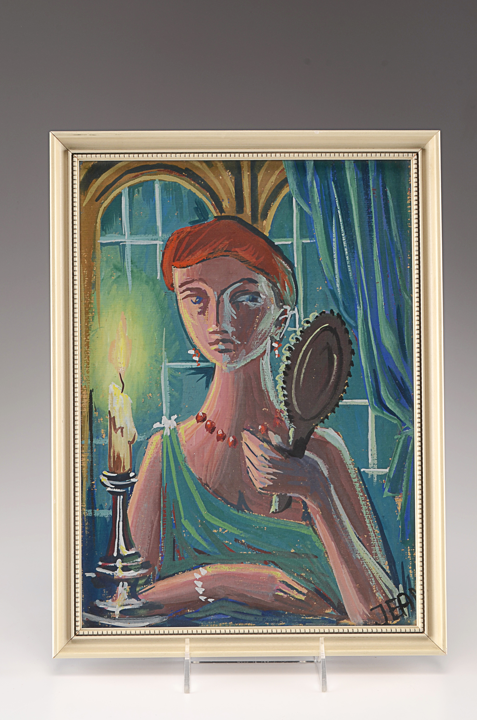 Original "JEPA" Gouache On Board Painting