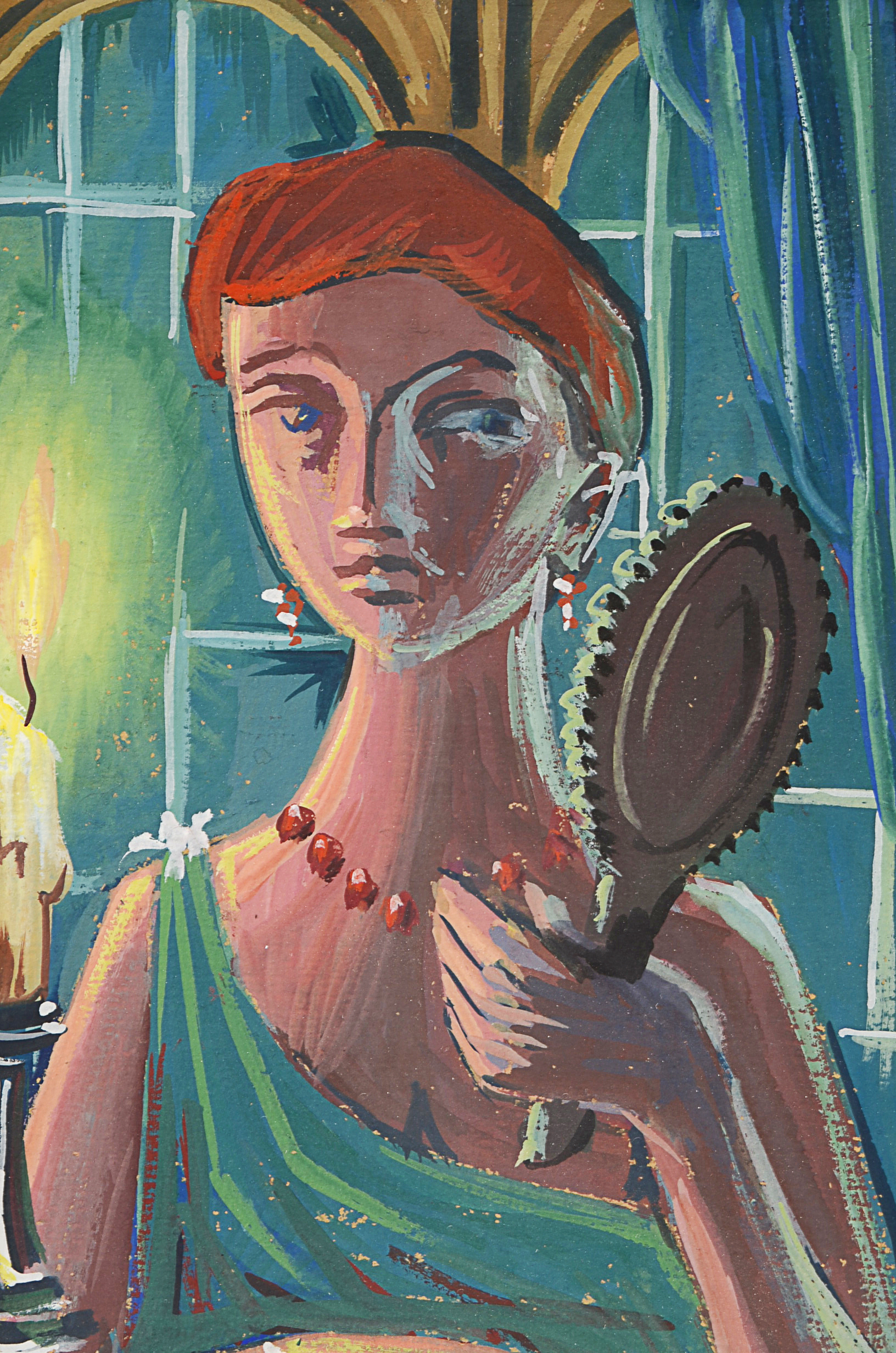 Original "JEPA" Gouache On Board Painting