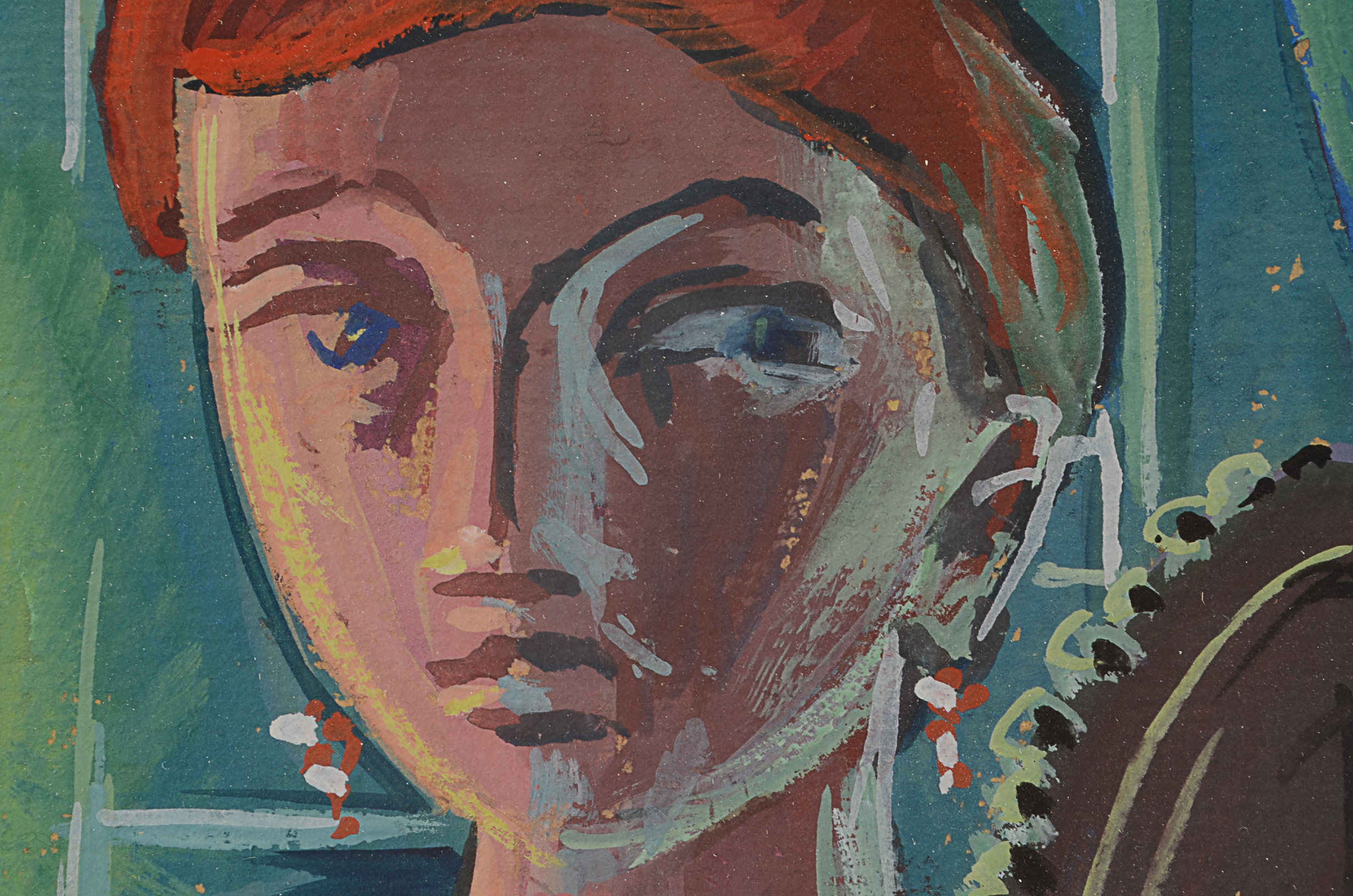 Original "JEPA" Gouache On Board Painting