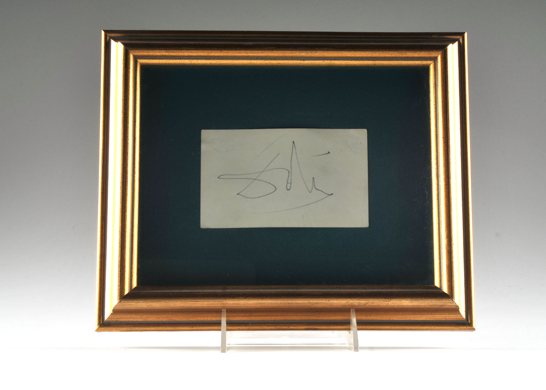 Salvador Dali Cut and Framed Signature