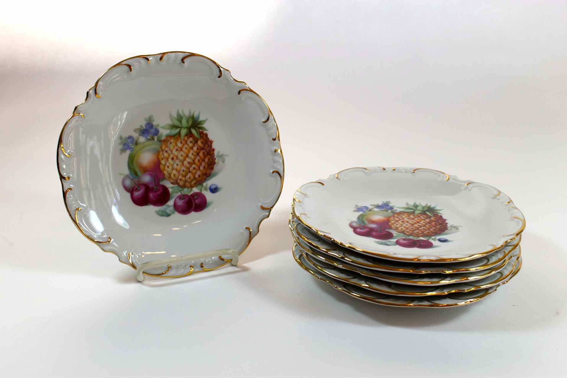 Set of Schumann Arzberg, Germany Porcelain Fruit Plates