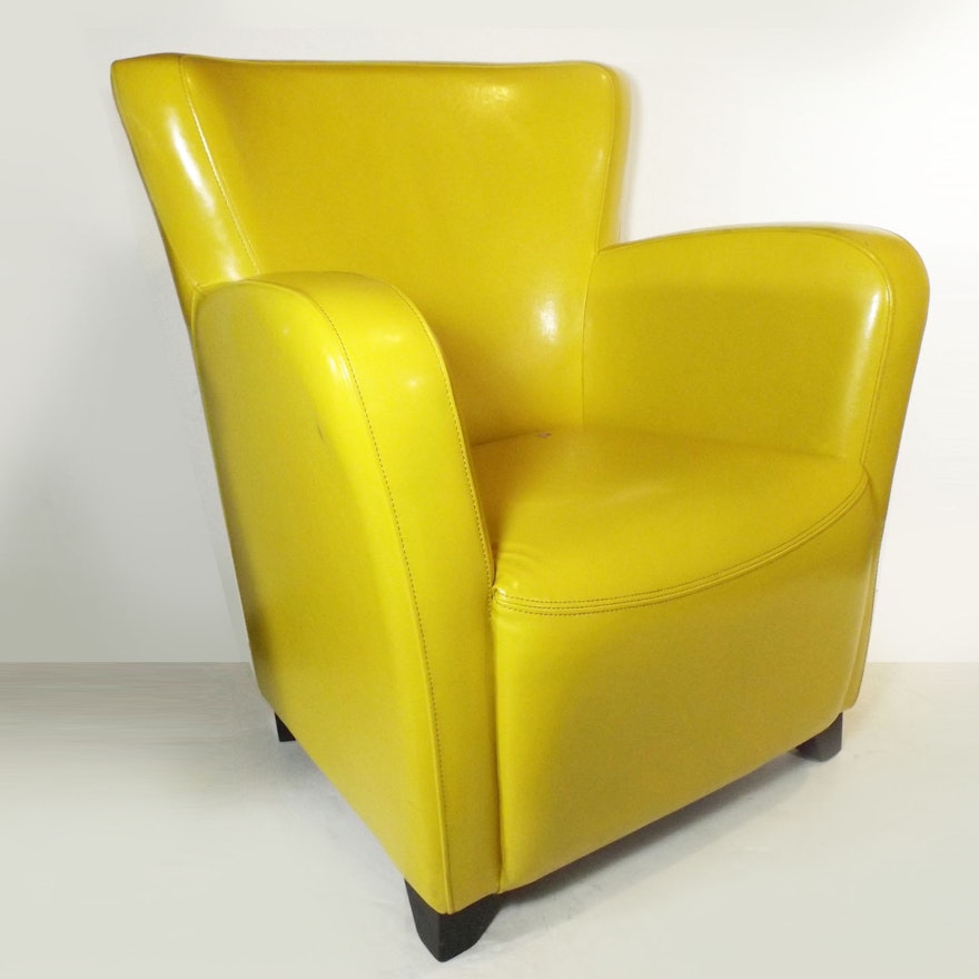 Canary Yellow Art Deco Style Club Chair