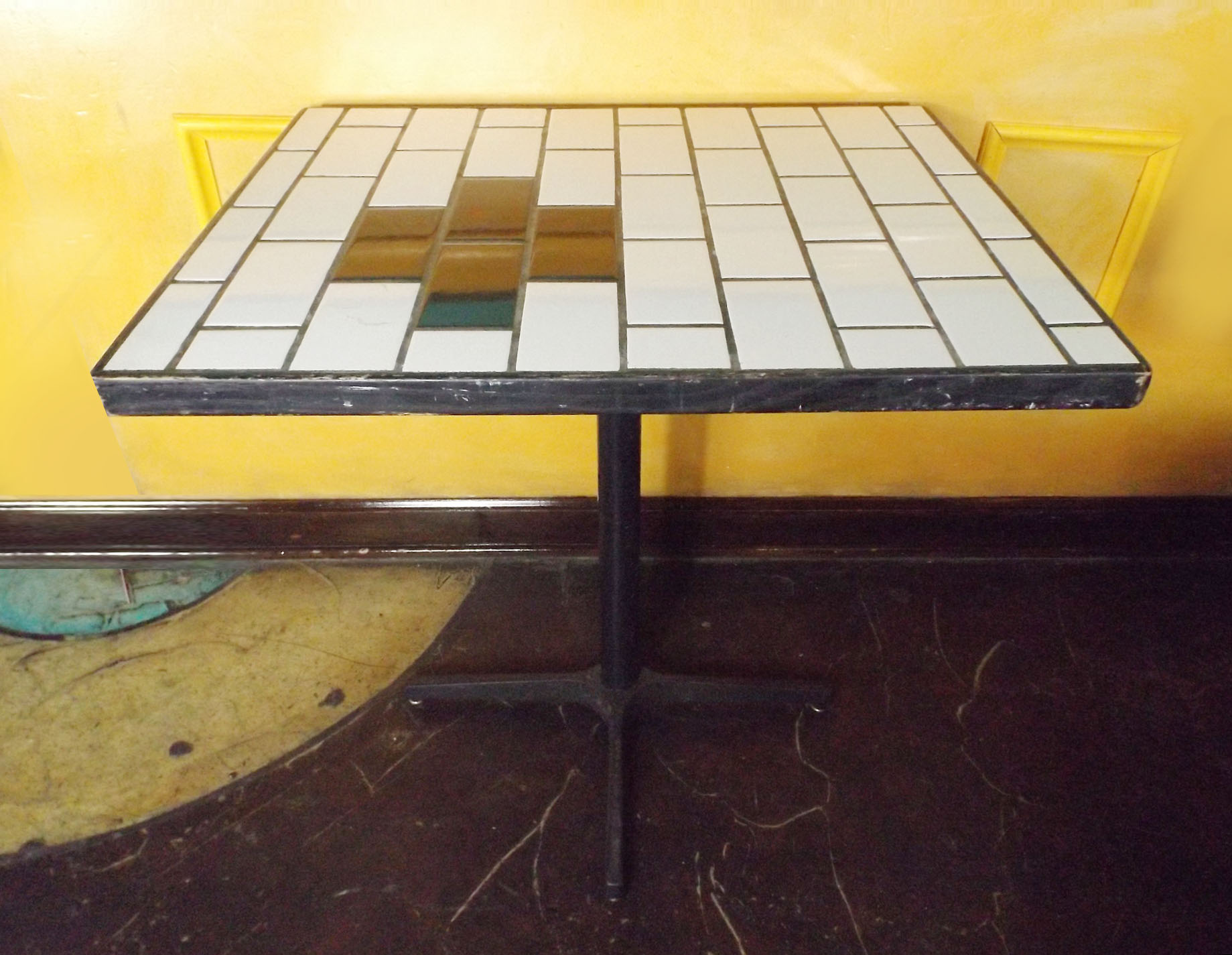 Black and White Tile Top Table