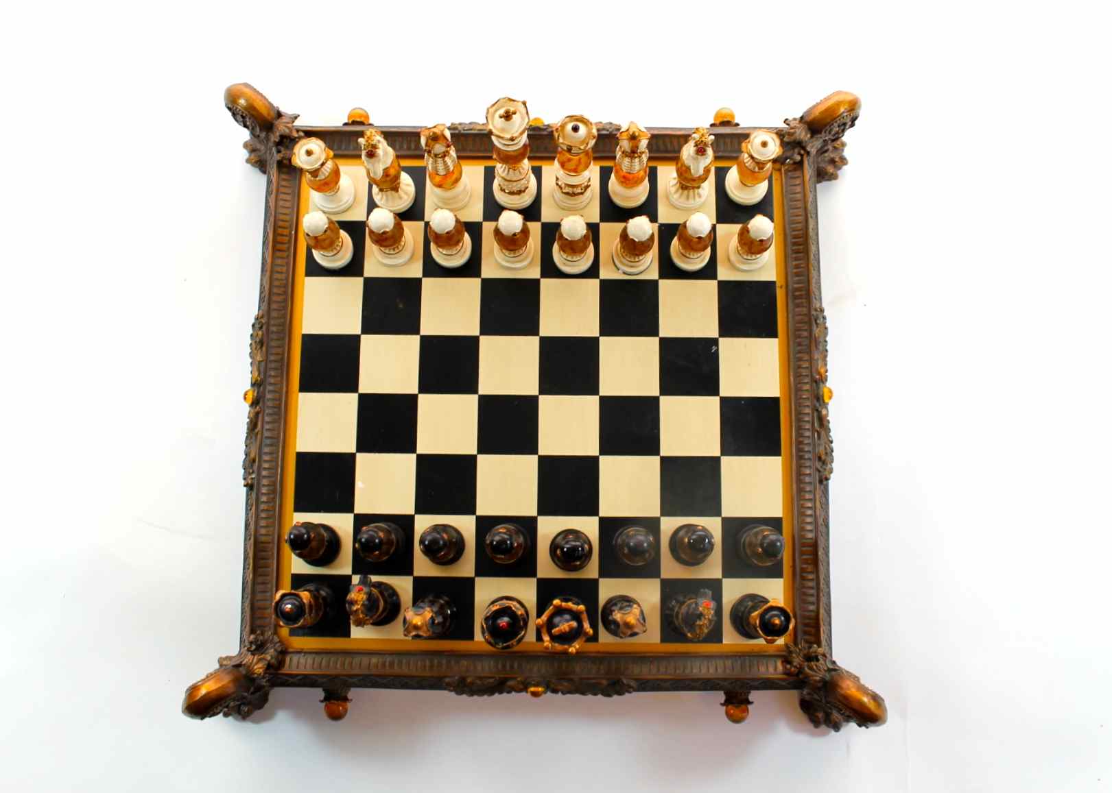 Ornate Wooden Chess Board
