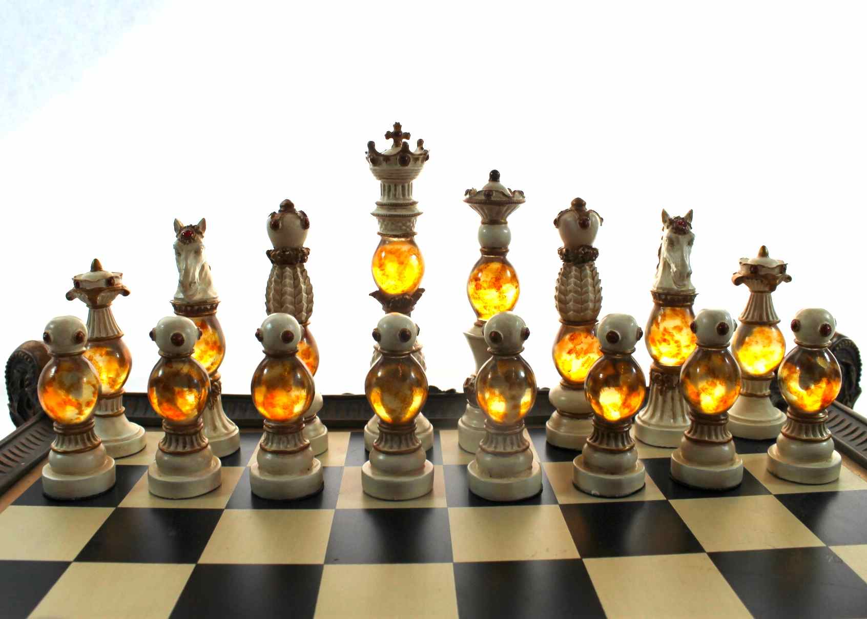 Ornate Wooden Chess Board