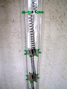Retro Sharper Image Artist Signed Cosmic Shower & Halogen Floor Lamp Glass Shade