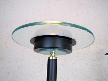 Retro Sharper Image Artist Signed Cosmic Shower & Halogen Floor Lamp Glass Shade