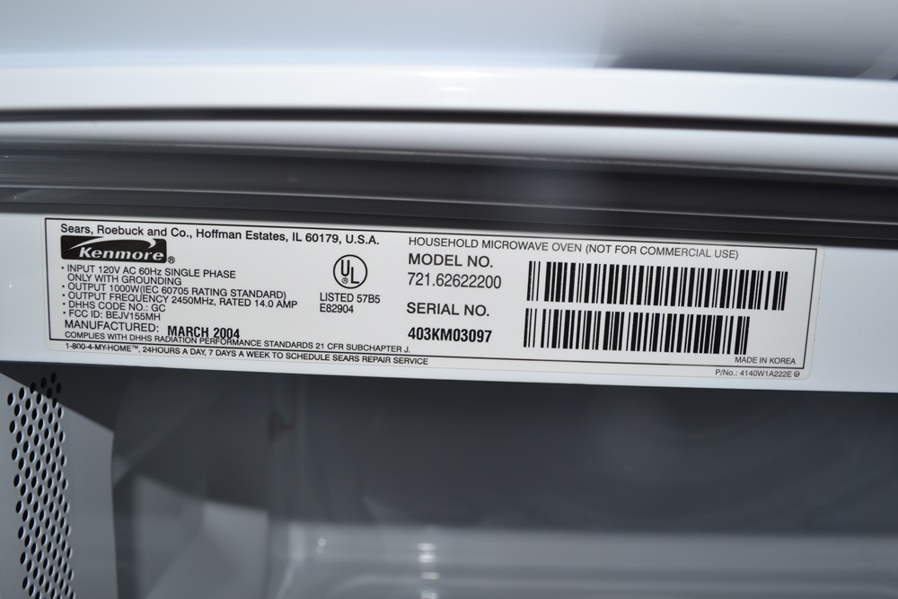 Kenmore Microwave Hood Combination