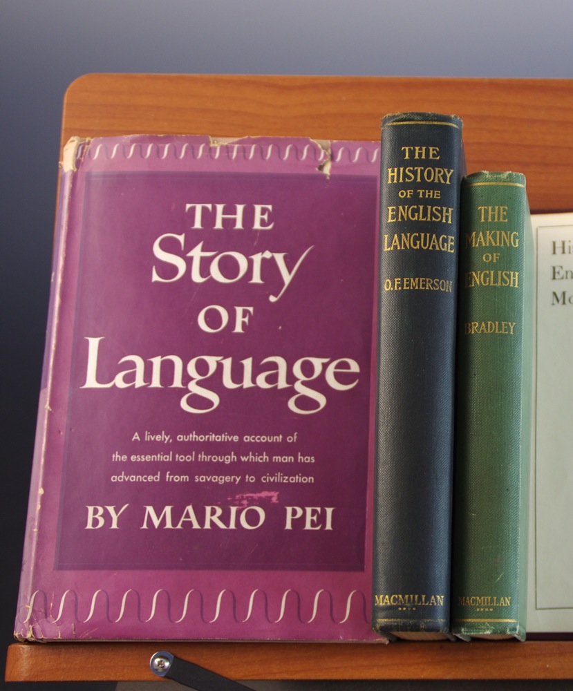Large Collection of Books on Language, Printing, Bookbinding, and Much More