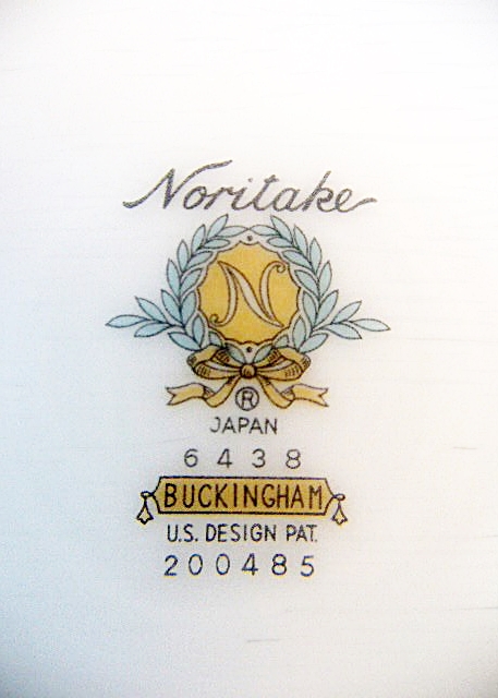 Complete 87-Piece Noritake Formal Bone China Dinnerware Set, Buckingham Pattern