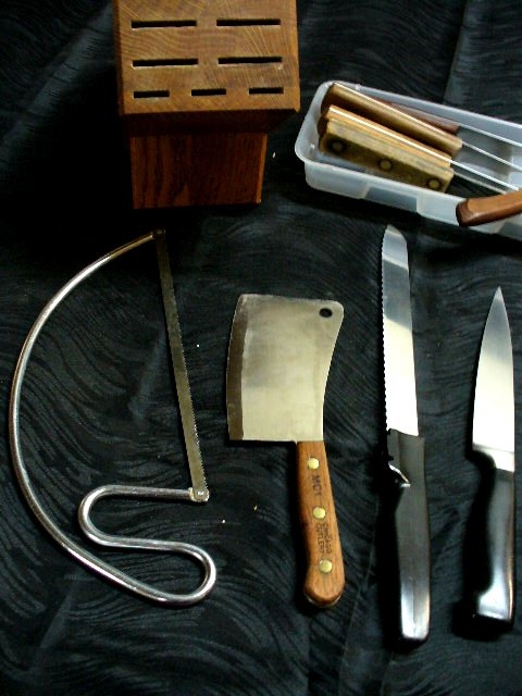 Collection of Knives: Hoffritz Carver, Ivd Butcher, Chicago Cutlery and More!