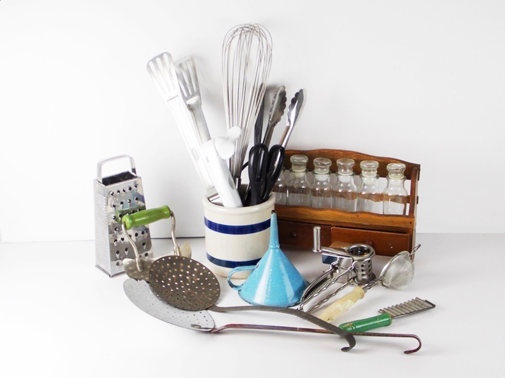 A Plethora of Vintage Kitchen Utensils 