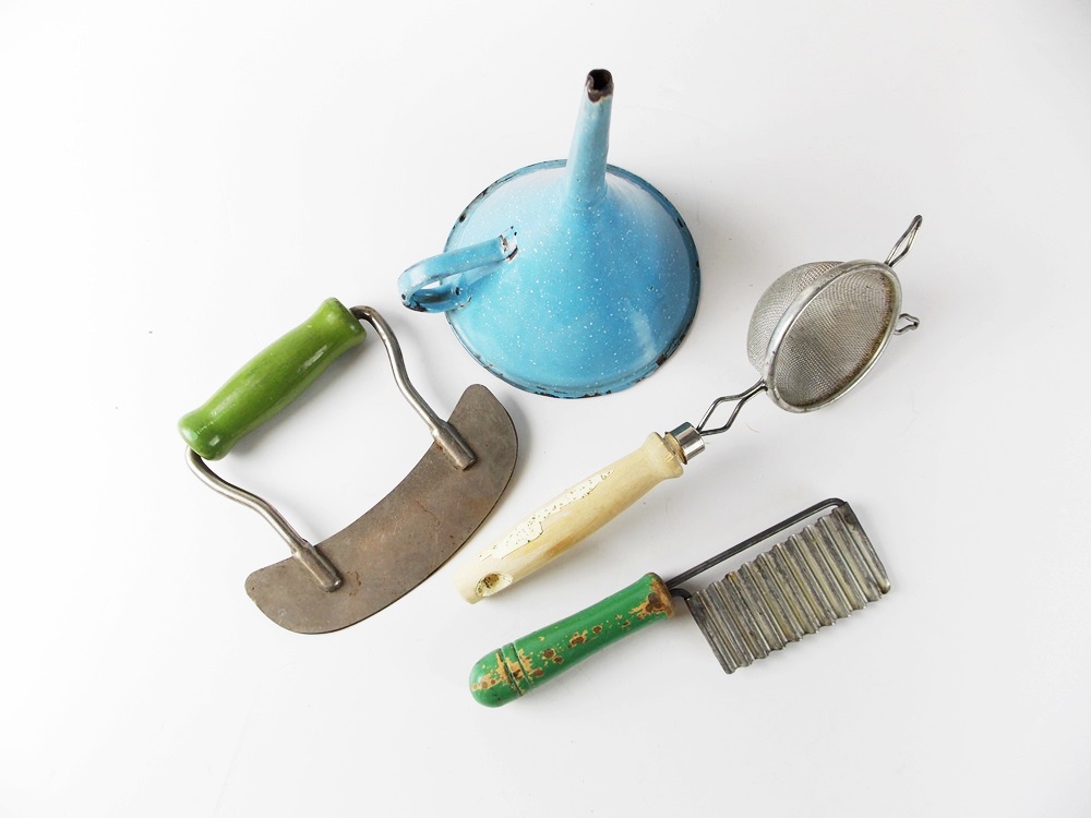 A Plethora of Vintage Kitchen Utensils 