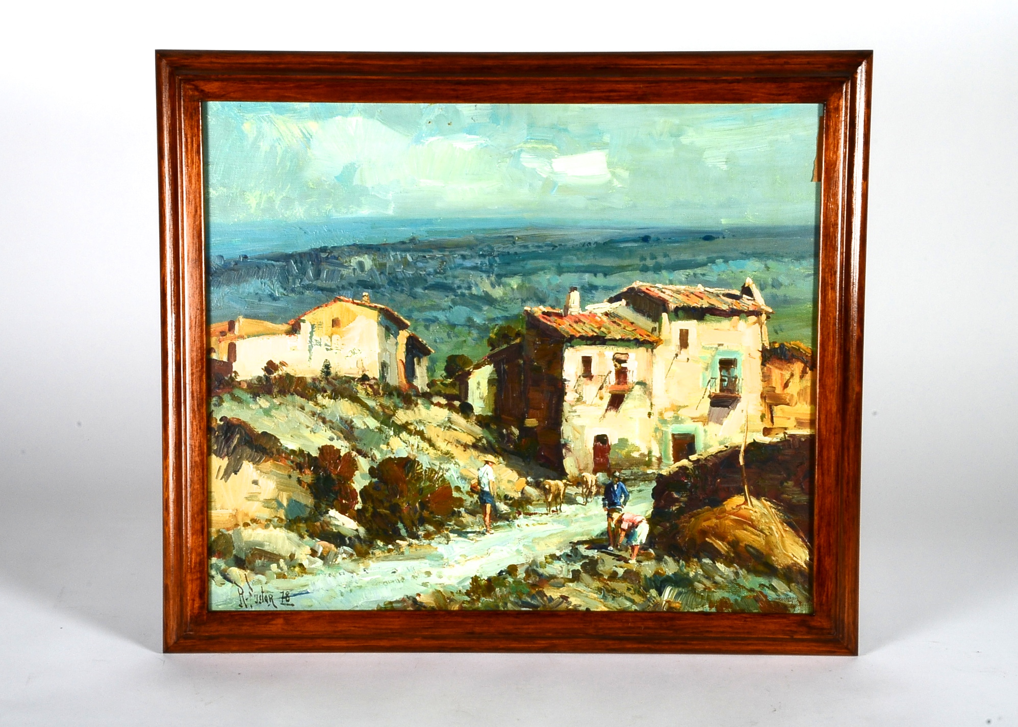 Original R. Fuster Oil on Canvas Painting